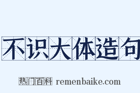 不识大体造句是什么意思的图片